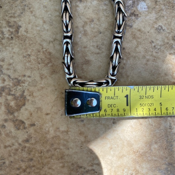 Sterling silver Byzantine link bracelet - Picture 5 of 10